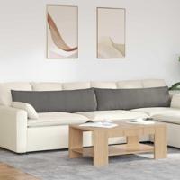 Sofa Kussens 2 pcs Lichtgrijs 145 x 40 cm Katoen Stof - thumbnail