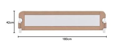 VidaXL Bedhekje peuter 180x42 cm polyester taupe