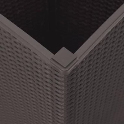 VidaXL Plantenbakken 2 st 32,5x32,5x57 cm polypropeen bruin
