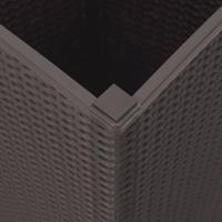 VidaXL Plantenbakken 2 st 32,5x32,5x57 cm polypropeen bruin - thumbnail