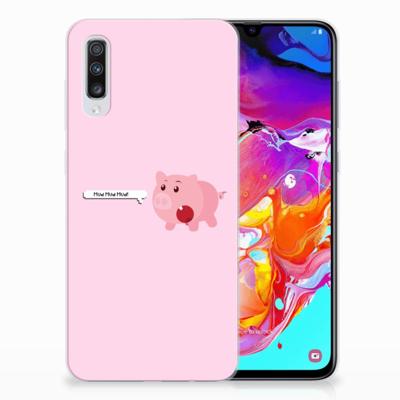 Samsung Galaxy A70 Telefoonhoesje met Naam Pig Mud Samsung Galaxy A70 Telefoonhoesje met Naam Pig Mud