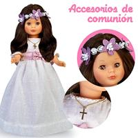 Bruine Communiepop Nancy 48 cm - thumbnail