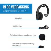 Jabra BlueParrott B450-XT Mono Bluetooth Over-The-Ear Headset, 96% Ruisonderdrukking met Stembediening voor op de Weg en Luide Omgevingen, Zwart - thumbnail