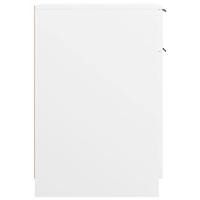 Bureaukast 33,5x50x75 cm bewerkt hout wit - thumbnail