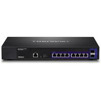 TRENDnet 10-poorts multi-Gig Web Smart Switch, 8 x 2.5GBASE-T poorten, 2 x 10G SFP+ sleuven, metalen behuizing, beheerde netwerk Ethernet-schakelaar, levenslange bescherming, zwart, TEG-3102WS - thumbnail