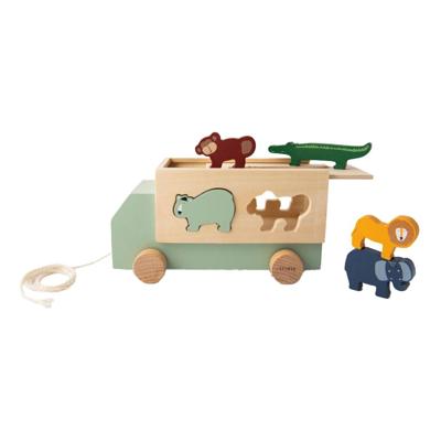 Trixie houten vormenstoof dierentruck, 6dlg. Trixie houten vormenstoof dierentruck, 6dlg.
