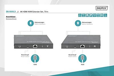 Digitus DS-55513 KVM-extender Zender en ontvanger Digitus DS-55513 KVM-extender Zender en ontvanger