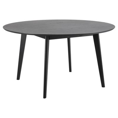 Bendt Ronde Eettafel 'Torkil' 140cm Eikenfineer, kleur Zwart