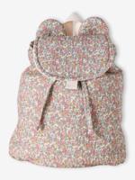 Personaliseerbare rugzak voor kleuterschool in katoenen gaas met oortjes meerkleurig - thumbnail