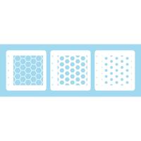 Nellie's Choice • layered combi stencil set honeycomb 3stuks - thumbnail