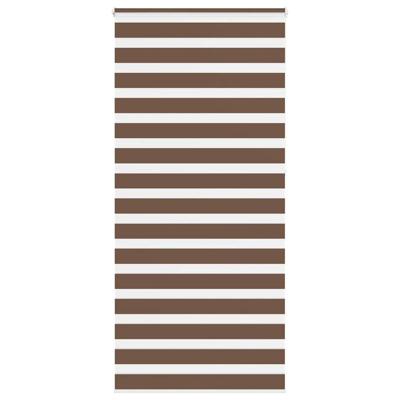 VidaXL Zebra rolgordijn 115x230 cm stofbreedte 110,9cm polyester bruin