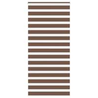 VidaXL Zebra rolgordijn 115x230 cm stofbreedte 110,9cm polyester bruin - thumbnail