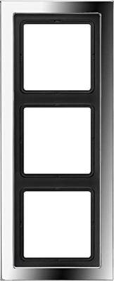 Jung LS Design Afdekraam Glanzend Chroom 3-voudig