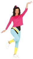 80&apos;s Sportoutfit Kostuum Vrouw Sandra - thumbnail