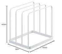 Yamazaki 5052 TOWER tablethouder, wit, staal, minimalistisch design, 19,5 x 16 x 19,5 cm (LxBxH) - thumbnail