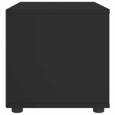 Tv-meubel VISNES 60x40x38 cm bewerkt hout zwart Tv-meubel VISNES 60x40x38 cm bewerkt hout zwart