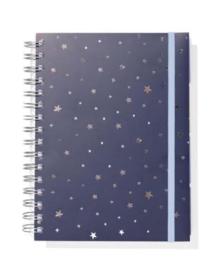 HEMA Notitieboek A5 gelinieerd sterren (blauw)