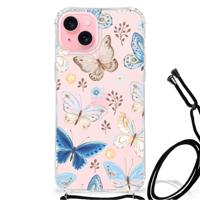 Case Anti-shock voor iPhone 15 Plus Vlinder - thumbnail