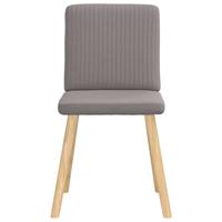 Eetkamerstoelen 4 st draaibaar stof taupe - thumbnail
