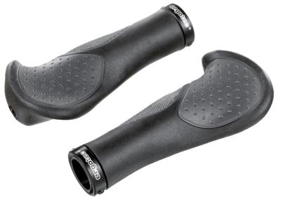 Ergotec handvatset Frisco 140/140mm rubber/gel zw/gr