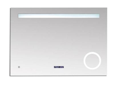 Best Design Badkamerspiegel Linet LED Verlichting 80x70 cm met Klok en Vergroting Best Design Badkamerspiegel Linet LED Verlichting 80x70 cm met Klok en Vergroting