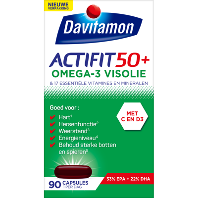 Davitamon Actifit 50+ Omega-3 Visolie Capsules Davitamon Actifit 50+ Omega-3 Visolie Capsules