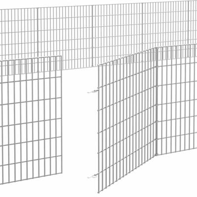 VidaXL Dierenverblijf 24 panelen 54x60 cm gegalvaniseerd ijzer VidaXL Dierenverblijf 24 panelen 54x60 cm gegalvaniseerd ijzer