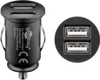 Goobay autolader 2x USB 2.0 max. 4.8A zwart - thumbnail