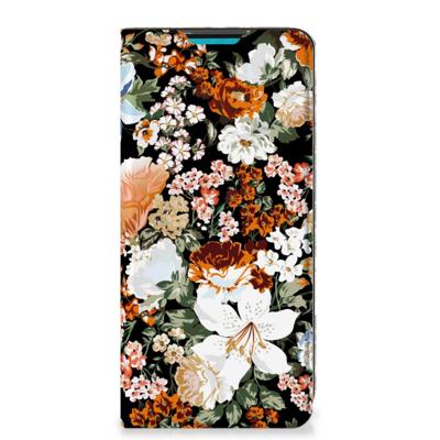 Smart Cover voor Samsung Galaxy A73 Dark Flowers Smart Cover voor Samsung Galaxy A73 Dark Flowers