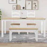 Eettafel Panama 180x90x75 cm massief grenenhout wit - thumbnail