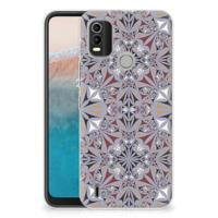 Nokia C21 Plus | TPU | Siliconen hoesje | Flower Tiles - thumbnail