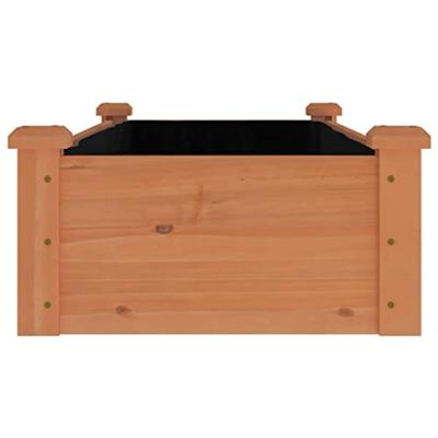 VidaXL Plantenbak verhoogd met voering 120x45x25 cm vurenhout bruin VidaXL Plantenbak verhoogd met voering 120x45x25 cm vurenhout bruin