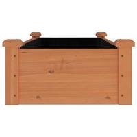 VidaXL Plantenbak verhoogd met voering 120x45x25 cm vurenhout bruin - thumbnail