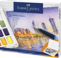 Faber Castell FC-169724 Waterverf Faber-Castell In Box Met 24 Kleuren - thumbnail