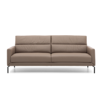 Relaxbank 3-Zits T-501 Lichtbruin Leer - thumbnail