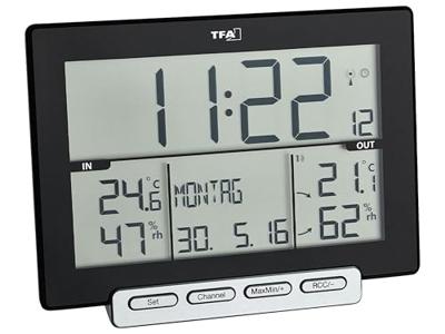 TFA Dostmann Trinity 30.3058.01 Draadloze thermo- en hygrometer Zwart