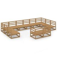 12-delige Loungeset massief grenenhout - thumbnail