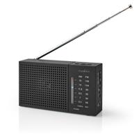 Nedis FM-Radio | Draagbaar Model | AM / FM | Analoog | 1.5 W | 1 stuks - RDFM1200BK RDFM1200BK - thumbnail