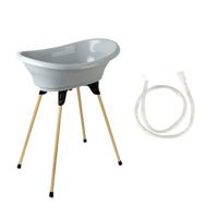 THERMOBABY Badset VASCO Charm grijs: bad + voeten + afvoerpijp - thumbnail