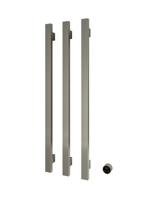 Hotbath &MORE set van 3 rails RASV135 SQUARE135 cm met separate schakelaar en inbouw element Geborsteld Nikkel (RASV135-3GN) - thumbnail