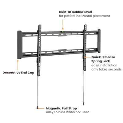 VALUE TV muurbeugel, 27 mm afstand tot de muur , vast, <228,6cm/90, <75kg