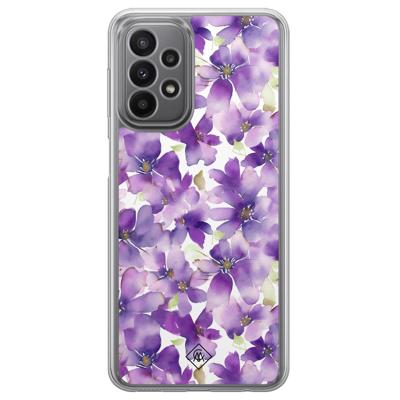 Samsung Galaxy A23 hybride hoesje - Floral violet Samsung Galaxy A23 hybride hoesje - Floral violet