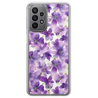 Samsung Galaxy A23 hybride hoesje - Floral violet - thumbnail