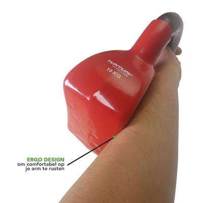 Tunturi Vinyl Kettlebell l 10KG l rood - thumbnail