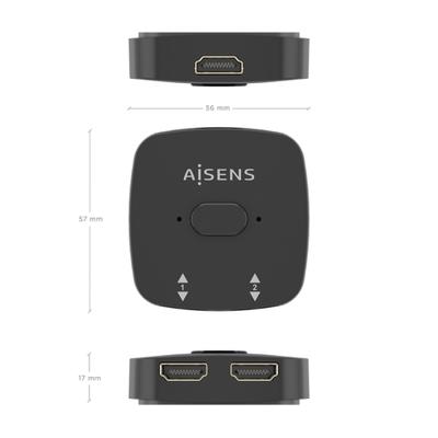 HDMI-Schakelaar Aisens A123-0948 Zwart - thumbnail