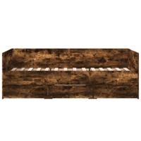 Slaapbank met lades zonder matras 90x190 cm gerookt eikenkleur - thumbnail