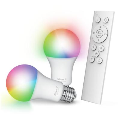 Trust Wifi Bulb Starter Set 2 Smart RGB Bulbs + Remote Schakelaar