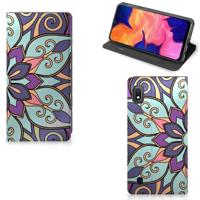 Samsung Galaxy A10 Smart Cover Purple Flower - thumbnail