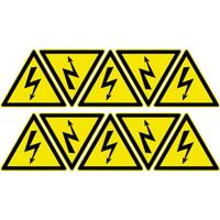 Waarschuwingsbord Waarschuwing hoogspanning! Zelfklevende folie 10 stuk(s) - thumbnail