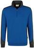 Hakro 476 Zip sweatshirt Contrast MIKRALINAR® - Royal Blue/Anthracite - 3XL